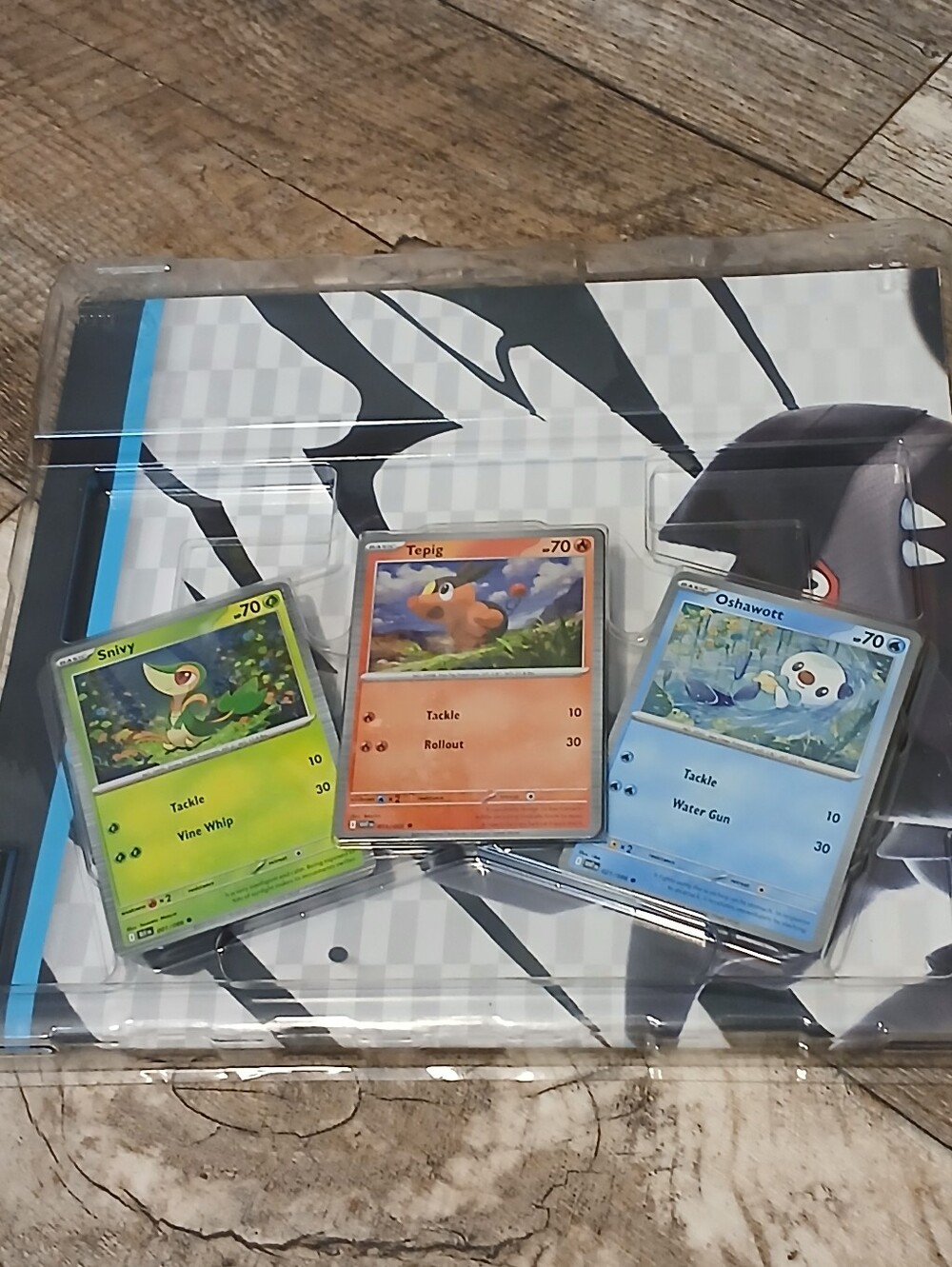 Pokemon Snivy Tepig Oshawott Promo Card Set (Green, Orange, Blue)
